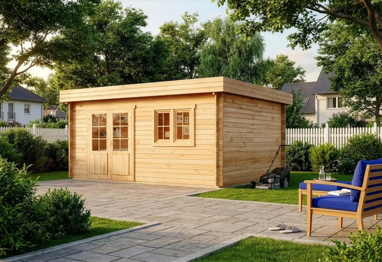 Abri de Jardin Carlsson Spree-28 B en Bois avec Toit Monopente