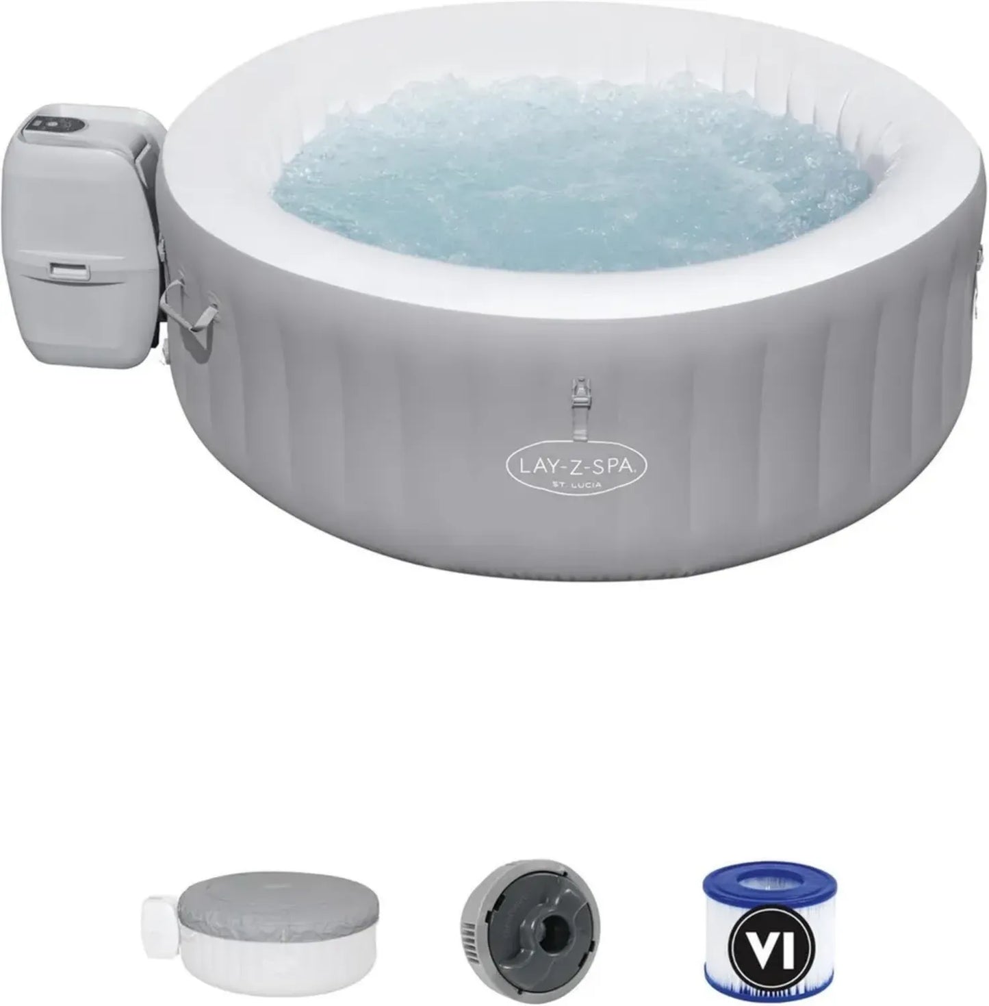 Spa Gonflable Rond St. Lucia AirJet Lay-Z-Spa pour 2 à 3 Personnes