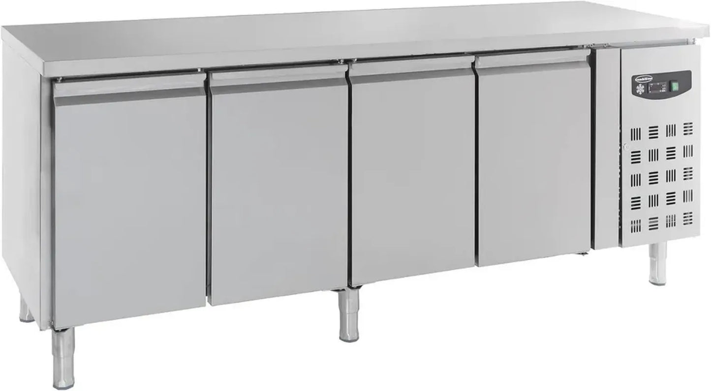 Table Réfrigérée Positive 700 avec 4 Portes - Acier Inoxydable R600a