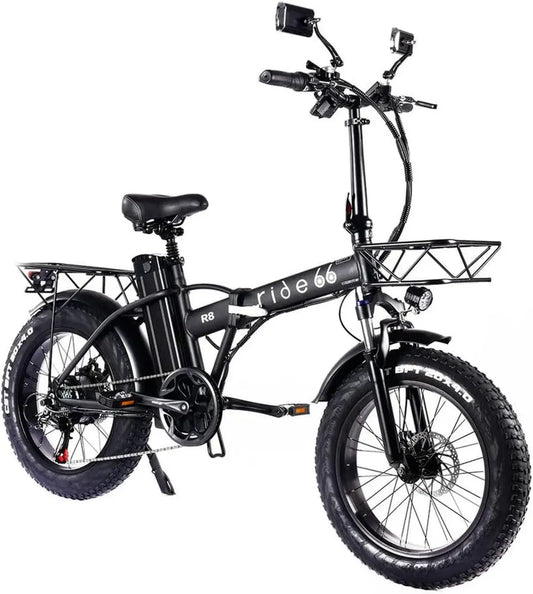 Vélo Électrique Pliant VTT 20' Fatbike, Batterie 15Ah, Autonomie 50 km, Unisexe Adulte