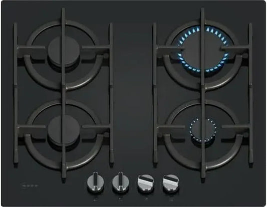 Plaque de Cuisson à Gaz NEFF N70 60 cm - FlameSelect avec 4 Brûleurs et Supports Lave-Vaisselle