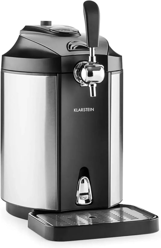 KLARSTEIN Skal - Machine à bière 5L avec système CO2, Écran LED, Version Silencieuse, Argent