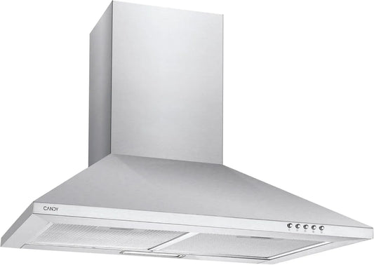 Hotte Aspirante Candy 70 cm, 3 Vitesses, 305 m³/h, Filtres Carbone et Aluminium, Éclairage LED, Inox