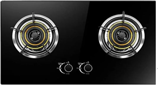 Plaque de cuisson gaz 2 feux, inox, encastrable et pose libre, boutons résistants, compatible GPL/GN