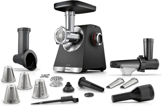 Hachoir à Viande BSH Série 6 - Puissance 2100 W - Noir et Argent
