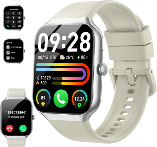 Smartwatch Étanche IP68 avec Appel Bluetooth et Suivi Sportif pour Hommes et Femmes