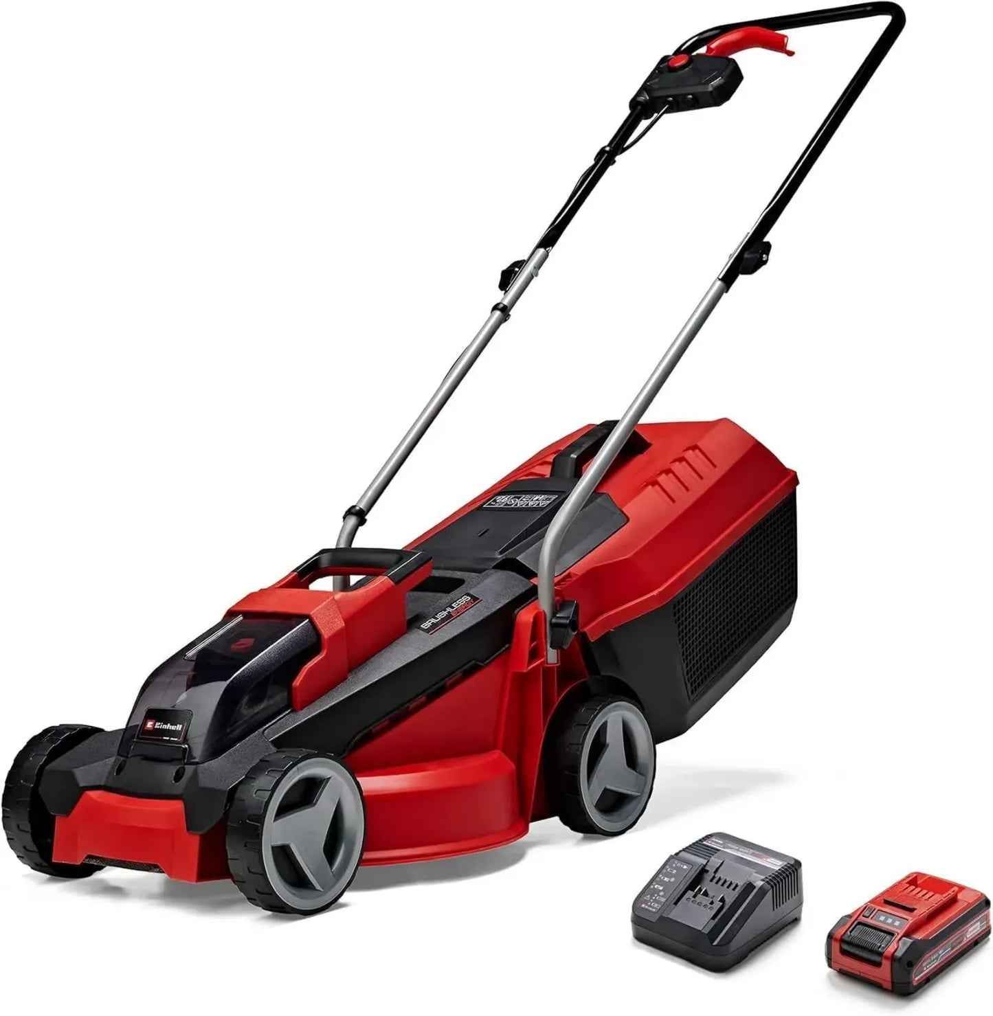 Tondeuse à Gazon Sans Fil Einhell GE-CM 18/30 Li Kit 18V, 30 cm Large, Pour Pelouses Jusqu'à 150 m², Inclus Batterie 3,0 Ah et Chargeur