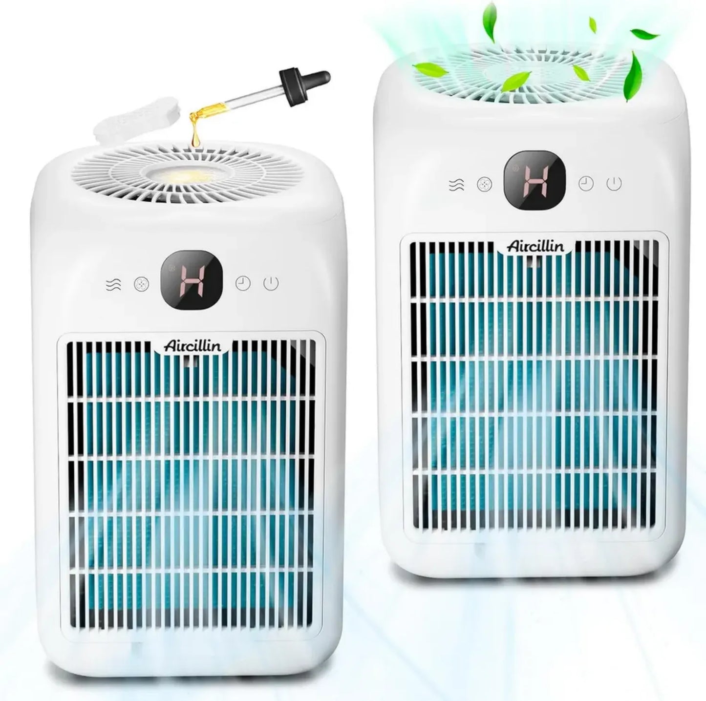 Purificateur d'air silencieux Aircillin HEPA H13 pour chambre, maison, allergènes et fumée