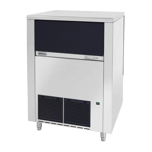 Machine à Glaçons 134 kg/24h avec Réserve de 65kg - Condenseur Air & Pompe de Vidange - BREMA