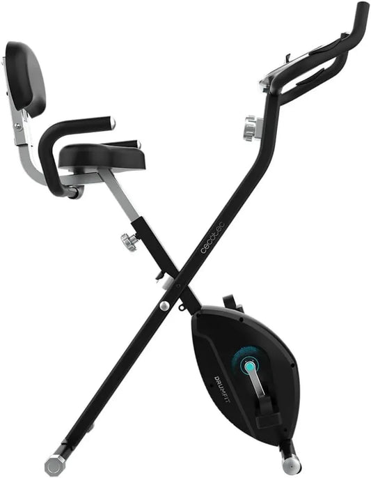 Vélo d'Appartement Pliable Magnétique avec Écran LCD, 8 Niveaux de Résistance, Selle Confortable, Volant d'Inertie 1,5 kg, Facile à Plier