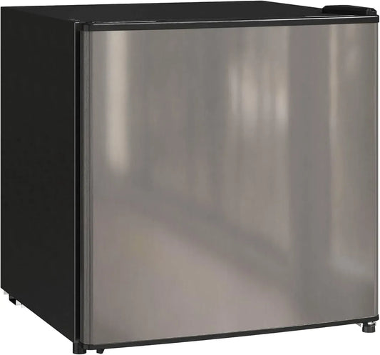 Mini Réfrigérateur Congélateur 46L, Ultra-Silencieux avec Porte Réversible et Thermostat Ajustable - Argenté